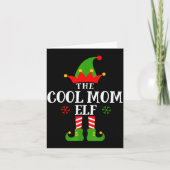 Cool Mom Elf Funny Matching Family Christmas Pajam Karte (Vorderseite)