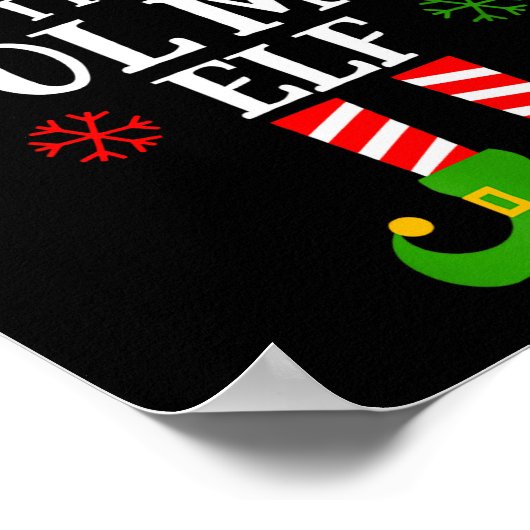 Cool Mom Elf Funny Matching Family Christmas Pajam Poster (Ecke)