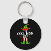 Cool Mom Elf Funny Matching Family Christmas Pajam Schlüsselanhänger (Vorderseite)