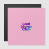Cool Moms Club Neon Glitch Retro Muttertagskarte Magnetkarte (Vorne/Hinten)