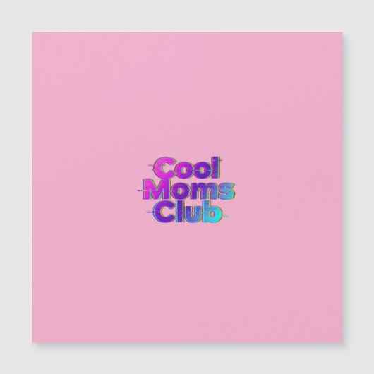 Cool Moms Club Neon Glitch Retro Muttertagskarte Magnetkarte (Vorderseite)