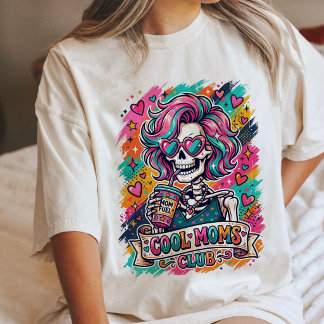 Cool Moms Club Skelett mit Mom Fuel Bunt Tri-Blend Shirt