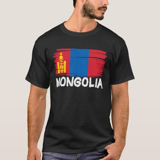 Cool Mongolia Flag T-Shirt (Vorderseite)