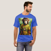 Cool Monkey Art Men’s T-Shirt | Trendy Blue Graphi (Vorne ganz)