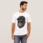 Cool Monkey with Sunglasses and Cap Graphic Tee (Vorne ganz)
