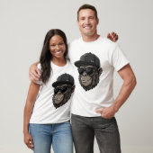 Cool Monkey with Sunglasses and Cap Graphic Tee (Unisex)