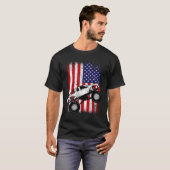 Cool Monster Truck Kids Distressed USA American Fl T-Shirt (Vorne ganz)