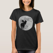 Cool Moose Moon Howling Moose T-Shirt (Vorderseite)