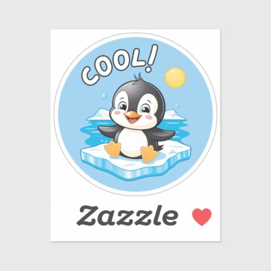 Cool! , Motivierend Aufkleber, Pinguinsticker Aufkleber (Blatt)