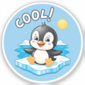 Cool! , Motivierend Aufkleber, Pinguinsticker Aufkleber (Vorderseite)