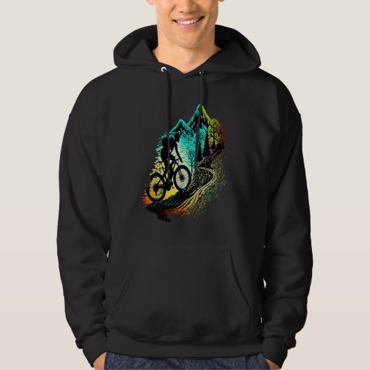 Cool Mountain Biking MTB Bike For Men Women Kids Hoodie (Vorderseite)