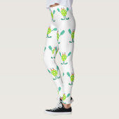 Cool Mr. Pickle-ball Pattern Leggings (Links)