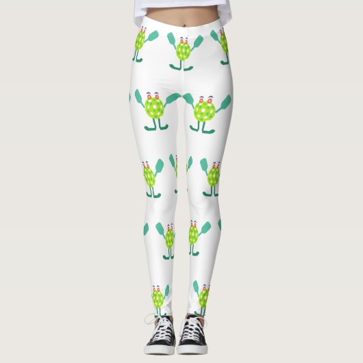 Cool Mr. Pickle-ball Pattern Leggings (Vorderseite)