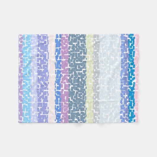 COOL Multicolor grün/grau/beige/rosa/Lila/blau Fleecedecke (Vorderseite (Horizontal))