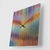 Cool Multicolored Glitter Look Wall Clock Quadratische Wanduhr (Winkel)