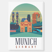 Cool München Deutschland Jahrgangsreise Magnet (Vorderseite)