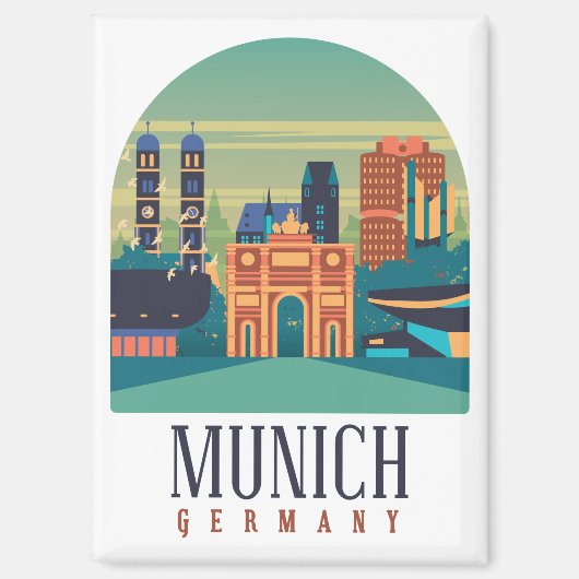 Cool München Deutschland Jahrgangsreise Magnet (Vorderseite)