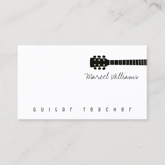 Cool Music Business Card für Gitarrenlehrer Visitenkarte (Vorderseite)