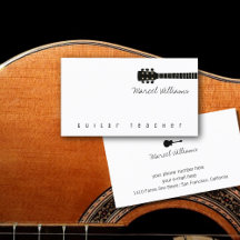 Cool Music Business Card für Gitarrenlehrer