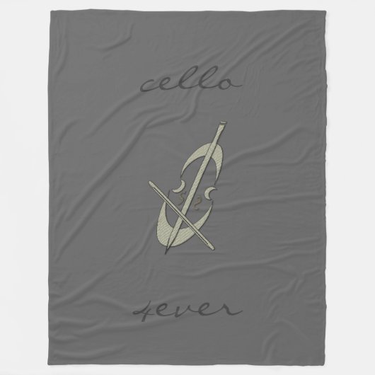 Cool Music Cello 4ever Grau Blanket Fleecedecke (Vorderseite)