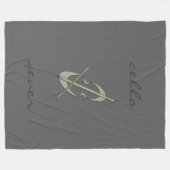 Cool Music Cello 4ever Grau Blanket Fleecedecke (Vorderseite (Horizontal))