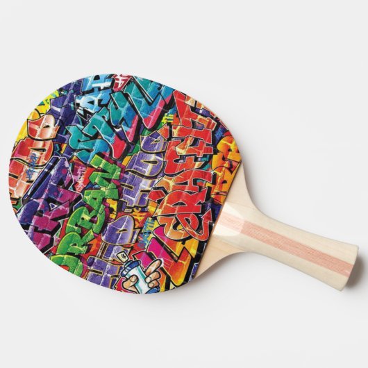 Cool Music Graffiti Tischtennis Schläger (Seitenansicht)