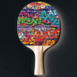 Cool Music Graffiti Tischtennis Schläger<br><div class="desc">Das ist ein sehr Cooles Graffiti Ping Pong Paddel. Sie WÄHLEN Schwarz oder Rot für die leere Seite aus!</div>