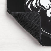 Cool Music Love | Rock Cat Playing Electric Guitar Mousepad (Ecke)