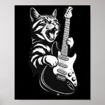 Cool Music Love | Rock Cat Playing Electric Guitar