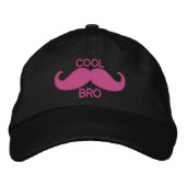 COOL Mustache BRO Bestickte Baseballkappe (Vorderseite)