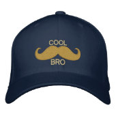 COOL Mustache BRO Bestickte Kappe (Vorderseite)