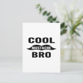 Cool Mustache Bro Postkarte (Stehend Vorderseite)
