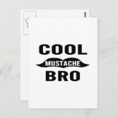 Cool Mustache Bro Postkarte (Vorne/Hinten)