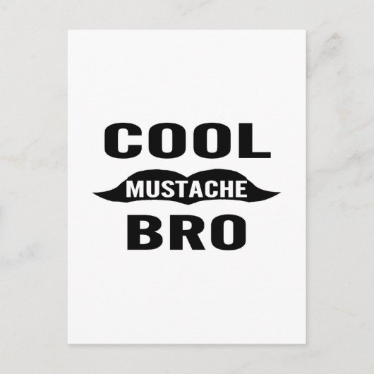 Cool Mustache Bro Postkarte (Vorderseite)