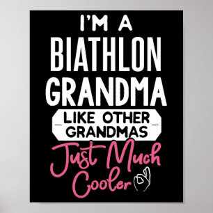 Cool Mütter Tag Biathlon Oma Poster
