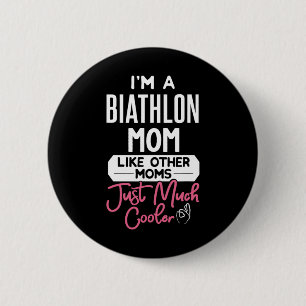 Cool Mütter Tagesdesign Biathlon Mama Button