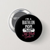 Cool Mütter Tagesdesign Biathlon Mama Button (Vorne & Hinten)