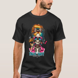 Cool My Cat Talk About You Tee Sarkastischer Skele