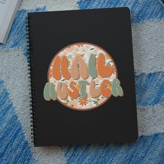 Cool Nail Hustler Nail Salon Floral Notizblock