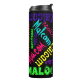 Cool Name Collage Modern Typografy Custom Thermosbecher (Nach links gedreht)