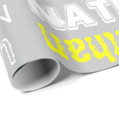 Cool Name Collage Moderne Typografie Custom Gray Geschenkpapier (Rolleneckpunkt)