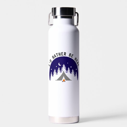 Cool Nature Camping Campfire Design kundenspezifis Trinkflasche (Vorne)