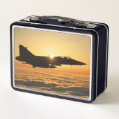 Cool Navy Jet Metall Brotdose (Rückseite)
