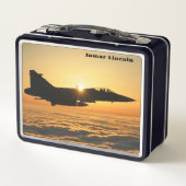 Cool Navy Jet Metall Brotdose (Rückseite)