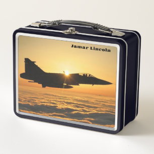 Cool Navy Jet Metall Brotdose