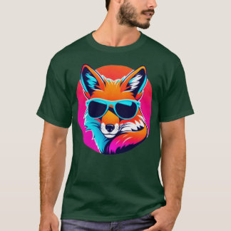 Cool Neon Fox Small Version TShirt