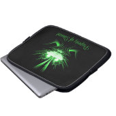 Cool Neon Green Dragon Personal Laptopschutzhülle (Vorne Knopf)