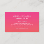 Cool Neon Pink Orange Gradient Visitenkarte (Rückseite)