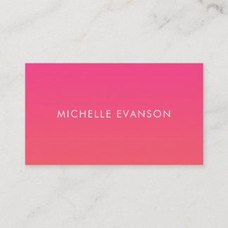 Cool Neon Pink Orange Gradient Visitenkarte