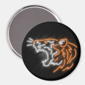 Cool Neon Tiger Magnet (Vorderseite/Rückseite)